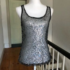 Mesh Sequin Tank Top